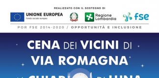 Cena dei vicini di via Romagna al chiaro di luna a Lunetta Cena dei vicini di via Romagna al chiaro di luna a Lunetta