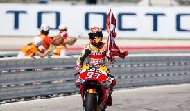 MARQUEZ BEFFA QUARTARARO E VINCE A MISANO, 4^ ROSSI