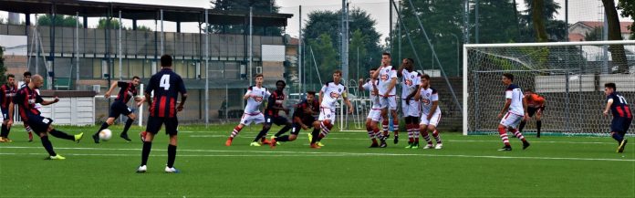 Un fotogramma di Valcalepio-Castiglione 2-0 (foto phil/click)