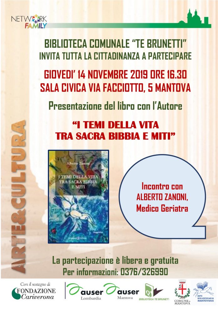 Alla biblioteca di Te Brunetti la presentazione del libro del geriatra Zanoni