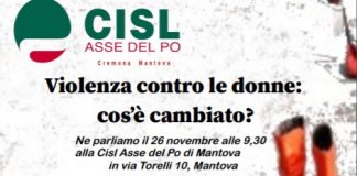 “Violenza contro le donne: cos’è cambiato?”, martedì 26 novembre convegno alla Cisl