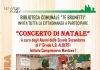 Il 12 dicembre concerto di Natale in biblioteca Te Brunetti La locandina dell'evento