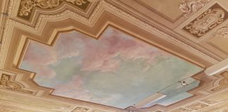 Restaurato il soffitto della sala del Consorzio di bonifica. Barucca: “un omaggio alla Camera Picta di Mantegna”