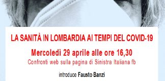Sinistra Italiana, il 29 aprile dibattito web sulla sanità lombarda al tempo del Covid