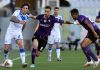 Pezzella risponde al rigore di Donnarumma, Fiorentina-Brescia 1-1