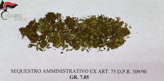 Alto mantovano: 21enne segnalato per uso di droga