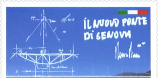 Un francobollo dedicato al nuovo ponte di Genova. Ad idearlo l’architetto Renzo Piano