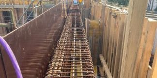 Maxitrave per quaranta pilastri nella nuova parrocchiale di Pegognaga