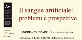 “Il sangue artificiale, problemi e prospettive”: in Accademia Virgiliana il prof. Mozzarelli