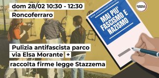 Domenica a Roncoferraro “pulizie di primavera” con Potere al Popolo