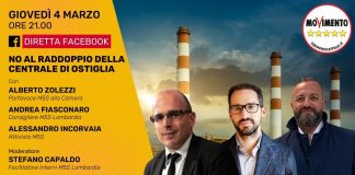No al raddoppio della centrale di Ostiglia, diretta Fb con il M5S