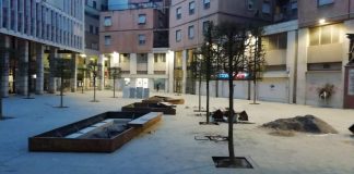 Piazza 80° Fanteria, a breve la fine dei lavori. Posate le piante e dotata di nuova illuminazione