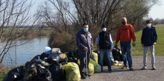 Ostiglia, rifiuti abbandonati all’Oasi delle Paludi. Volontari impegnati nella raccolta