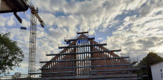 Pegognaga, la nuova parrocchiale prossima a giungere al tetto