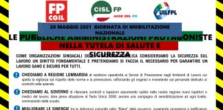 Domani mobilitazione nazionale di CGIL, CISL e UIL “Fermiamo la strage nei luoghi di lavoro”