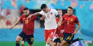 Lewandowski replica a Morata, Spagna-Polonia 1-1