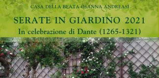 Primo appuntamento per “Serate in giardino” alla Casa Andreasi. Verrà presentata la mostra dedicata a Dante