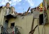 Crolla palazzina a due piani a Torino