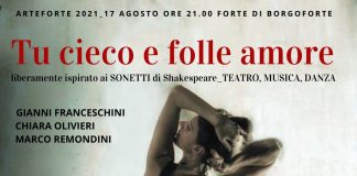 I sonetti di Shakespeare tra teatro, musica e danza domani nel magico scenario del Forte di Borgoforte