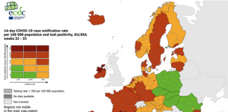 Covid oggi Italia, mappa Ecdc: salgono a 7 le regioni rosse
