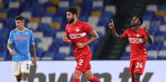 Napoli-Spartak Mosca 2-3, primo ko stagionale per i partenopei
