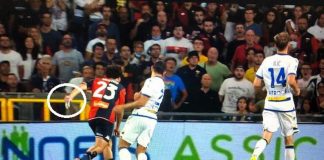 Genoa-Verona 3-3, Destro e il gol con la bottiglia in mano