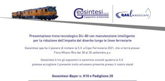 Geosintesi, domani a Expo ferroviario Milano presenta manutentore diserbatore intelligente