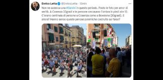 Salvini vs Letta, botta e risposta Twitter sul comizio Pd