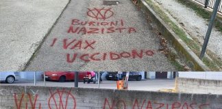 Green pass, a Forlì scritte no vax: “Burioni nazista, no nazipass”