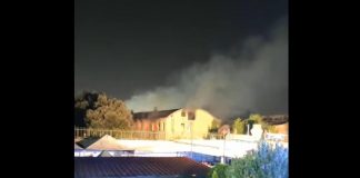 Roma, incendio ex fabbrica Penicillina a San Basilio – Video