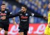 Tris del Napoli al Bologna, partenopei in vetta col Milan