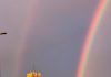 Dopo un’ora di diluvio, l’arcobaleno