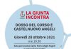 Giovedì 28 ottobre la giunta Palazzi incontra i residenti di Dosso del Corso e Castelnuovo Angeli