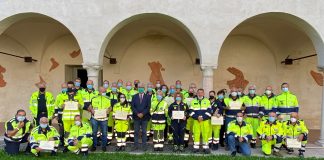 Alla protezione civile una attestato di ringraziamento dal presidente Morselli
