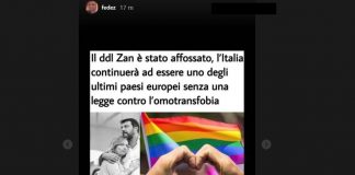 Fedez: “Ddl Zan oggi affossato al Senato e Renzi in Arabia, bravi tutti”