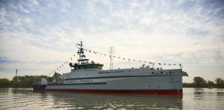 Cantiere navale Vittoria, varato pattugliatore d’altura green P.04 Osum per Gdf