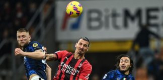 Calhanoglu su rigore e autogol De Vrij, Milan-Inter 1-1