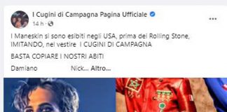 Maneskin, i Cugini di Campagna contro la band: “Basta imitarci”