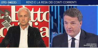 Renzi contro Travaglio a ‘Otto e mezzo’: “Il Fatto è il mio vitalizio”
