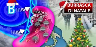Pioggia, vento e neve: arriva la burrasca di Natale, ecco dove