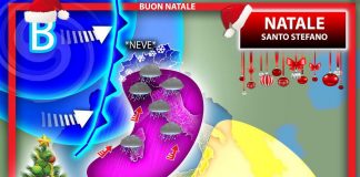 Maltempo in arrivo sull’Italia, piogge anche a Natale e Santo Stefano