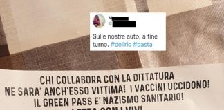 “Messaggio no vax su auto a fine turno”, la denuncia dell’infermiera