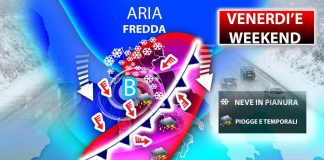 Neve, forte maltempo e ciclone nel weekend: ecco dove