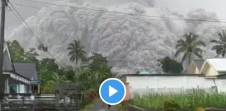 Vulcano Semeru spaventa Giava, nube da record – Video