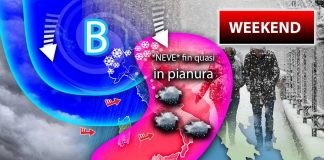 Temporali e neve a quote basse, weekend di freddo