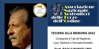 L’associazione sostentori forze ordine: “Tessere alla memoria di Borsellino”