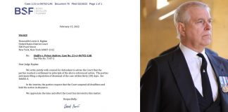 Caso Epstein, accordo di principio tra principe Andrea e accusatrice
