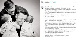 Tiziano Ferro papà di due bimbi, foto di famiglia sui social