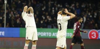 Salernitana-Milan 2-2, rossoneri frenano in vetta