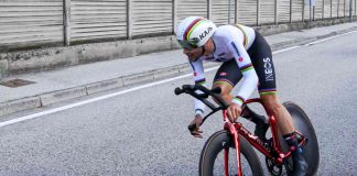 Tirreno-Adriatico, Ganna vince crono ed è prima maglia azzurra